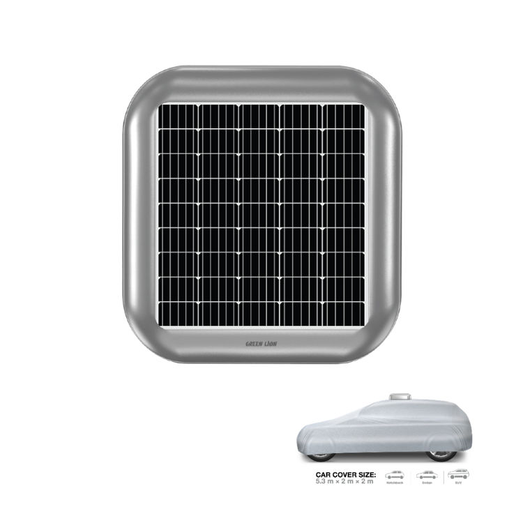 Picture of Green Lion Solar Auto Car Cover Universal - Grey