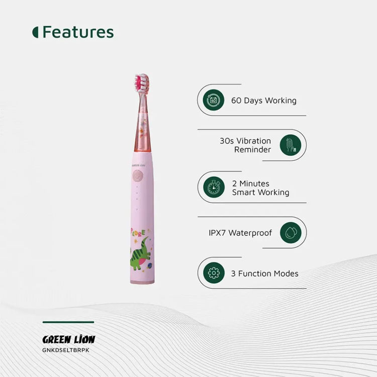 Picture of Green Lion Kids Electric Toothbrush - Pink