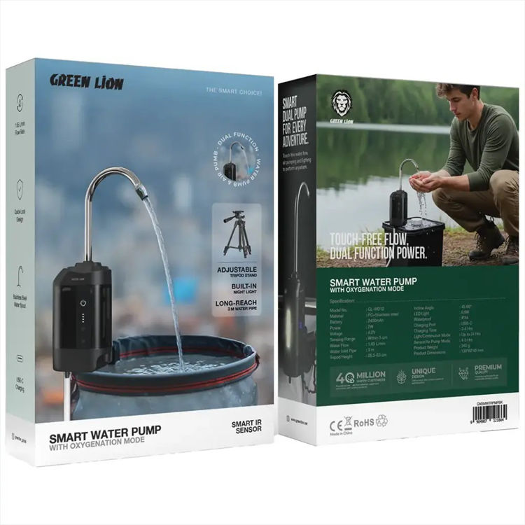 Picture of Green Lion Smart Water Pump with Adjustable Tripod Stand - Black