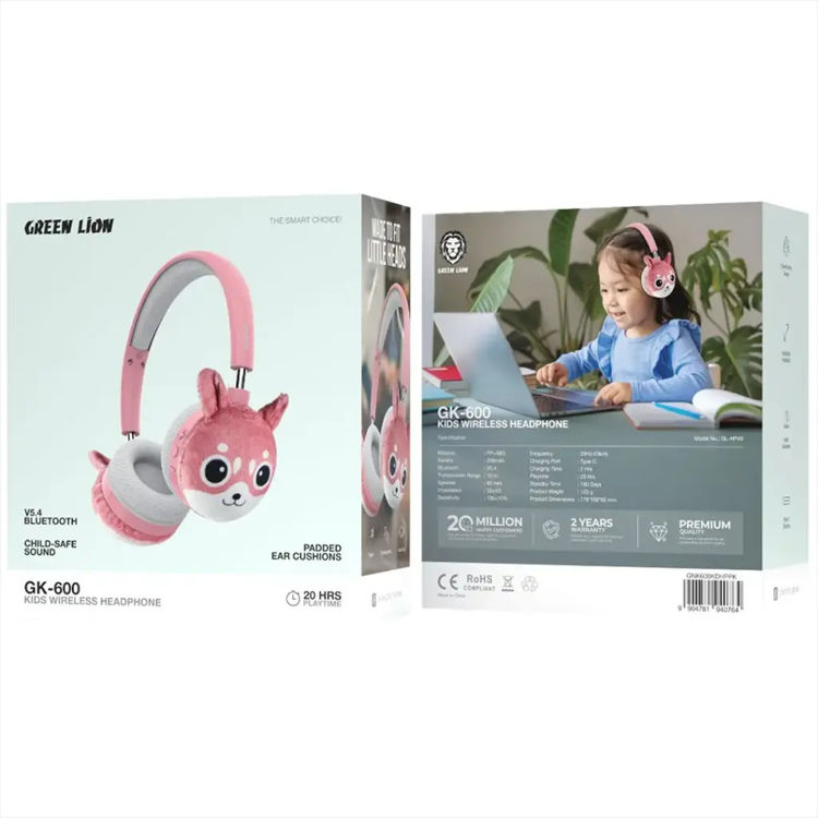 Picture of Green Lion GK-600 Kids Wireless Headphone - Blue