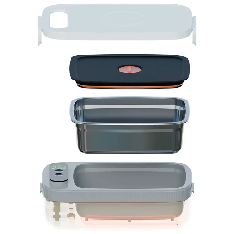 Picture of Porodo Lifestyle HeatMate Rechargeable Electric Lunch Box- White