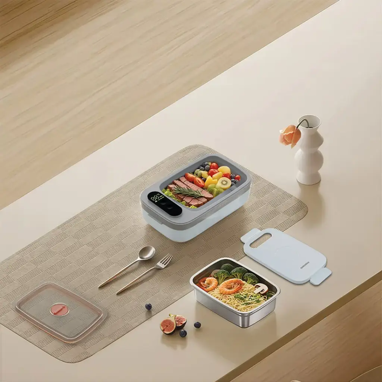 Picture of Porodo Lifestyle HeatMate Rechargeable Electric Lunch Box- White