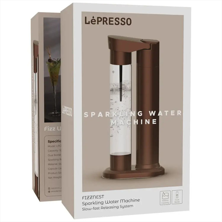 Picture of LePresso Fizznest Instant Carbonator and Soda Maker with Dual Bottle (500+350ml) 
