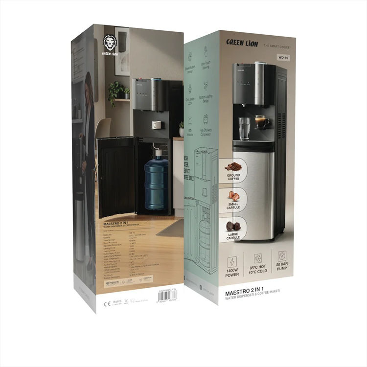Picture of Green Lion Maestro 2 in 1 Water Dispenser & Coffee Maker - Silver