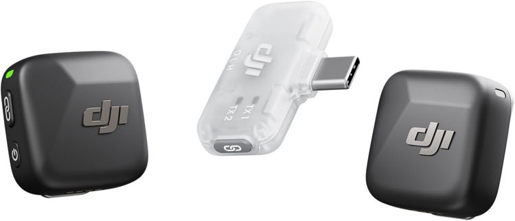 Picture of DJI Mic Mini (2 TX + 1 Mobile RX), Ultralight, Active Noise Cancelling