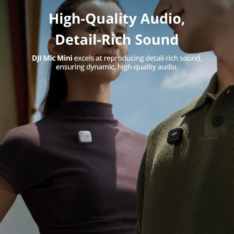Picture of DJI Mic Mini (2 TX + 1 Mobile RX), Ultralight, Active Noise Cancelling