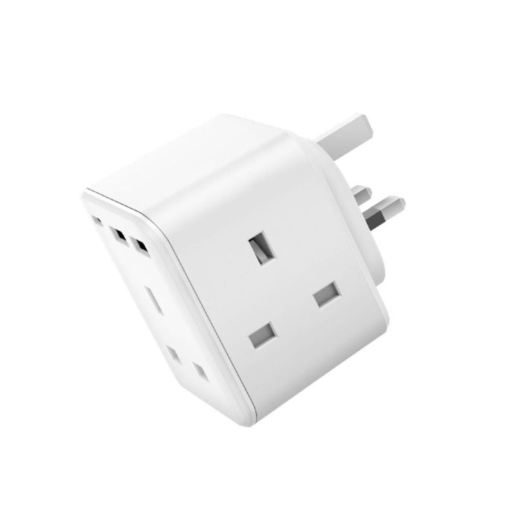 Picture of BAZIC GOPORT CUBE, EXTENSION WALL CHARGER WITH BUILT-IN USB OUTPUT - WHITE