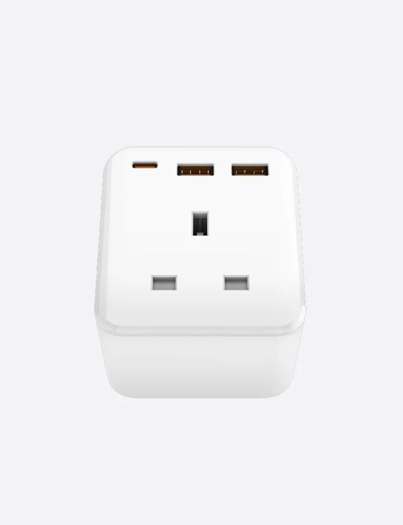 Picture of BAZIC GOPORT CUBE, EXTENSION WALL CHARGER WITH BUILT-IN USB OUTPUT - WHITE