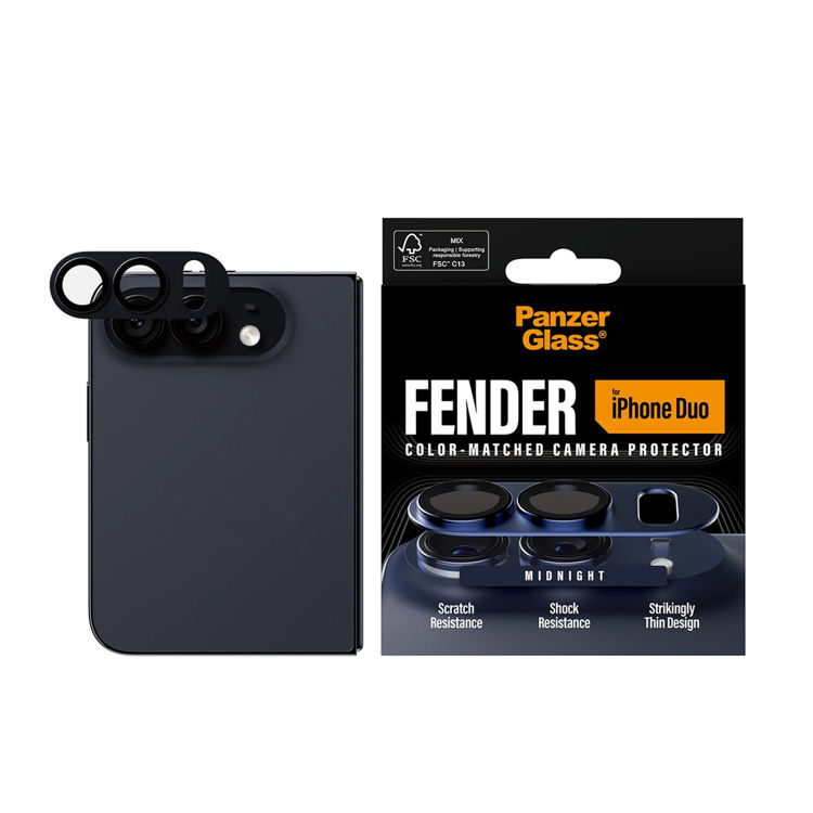 Picture of Panzer Glass Apple iPhone Duo FENDER Camera Protector Midnight