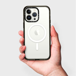 Picture of Casetify iPhone 15 Pro Max Impact Ring Stand Case with MagSafe - Clear Black