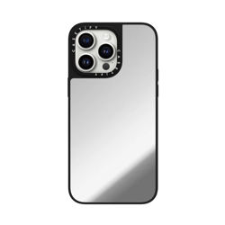 Picture of Casetify Magsafe Mirror Case for iPhone 15 Pro Max (Silver w/ Black Bumper)