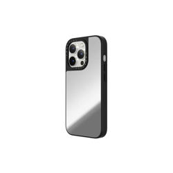 Picture of Casetify Magsafe Mirror Case for iPhone 15 Pro Max (Silver w/ Black Bumper)