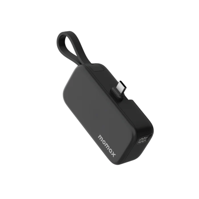 Picture of Momax 1-Power Mini 5000Mah 3In1 Powerbank With USB-C Plug Black_IP130D