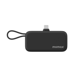 Picture of Momax 1-Power Mini 5000Mah 3In1 Powerbank With USB-C Plug Black_IP130D