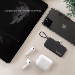 Picture of Momax 1-Power Mini 5000Mah 3In1 Powerbank With USB-C Plug Black_IP130D