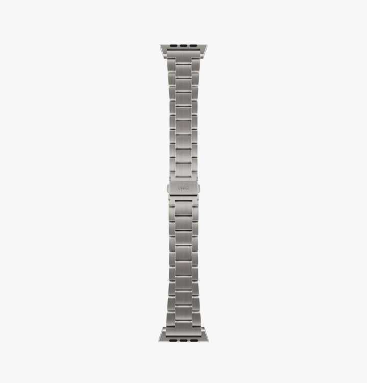 Picture of UNIQ OSTA APPLE WATCH STEEL STRAP WITH SELF-ADJUSTABLE LINKS 49/45/44/42MM - TITANIUM (SILVER)