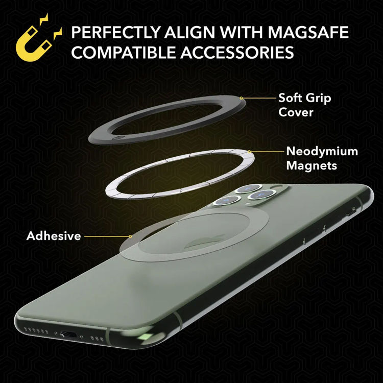 Picture of Scosche  MAGICRING™ KIT Adhesive Adapters for MagSafe®. Samples available.