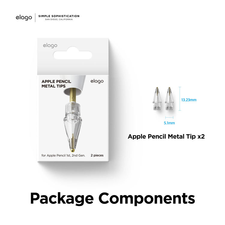 Picture of Elago Apple Pencil Metal Tips 1st 2nd Gen-2 Sets