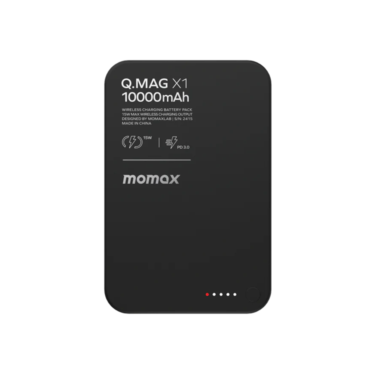 Picture of MOMAX .Mag X1 Magnetic Wireless Power Bank 10000mAh – Black 