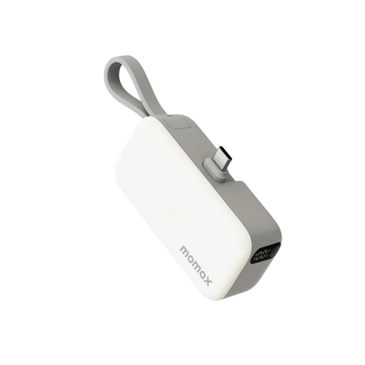 Picture of Momax 1-Power Mini 5000Mah 3In1 Powerbank With USB-C Plug - White