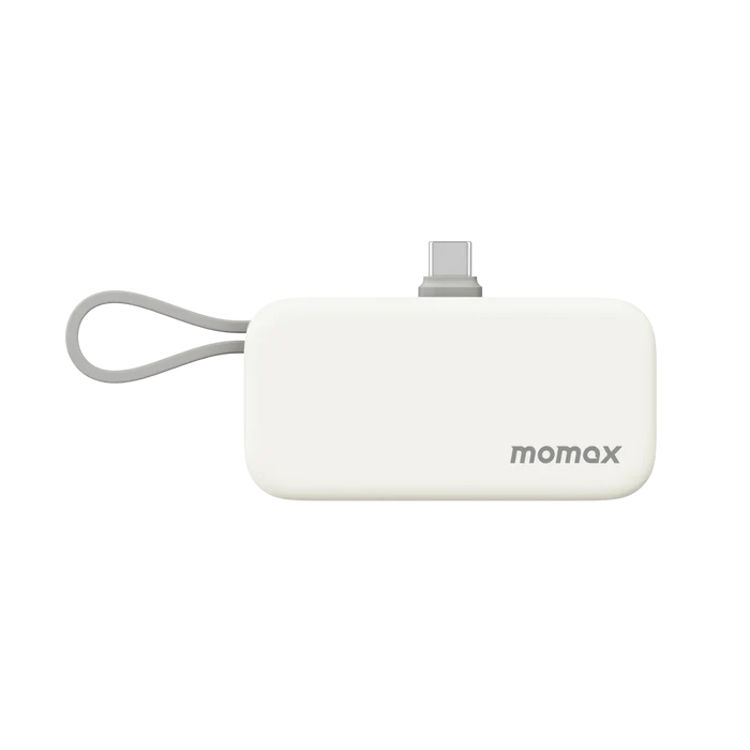 Picture of Momax 1-Power Mini 5000Mah 3In1 Powerbank With USB-C Plug - White