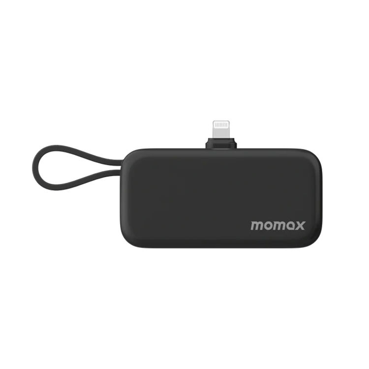 Picture of Momax 1-Power Mini 5000Mah 3In1 Powerbank With Lightning Plug - Black