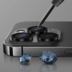 Picture of UNIQ OPTIX PRIME IPHONE 16 Pro / Pro Max CAMERA LENS PROTECTOR - GUNMETAL BLACK 