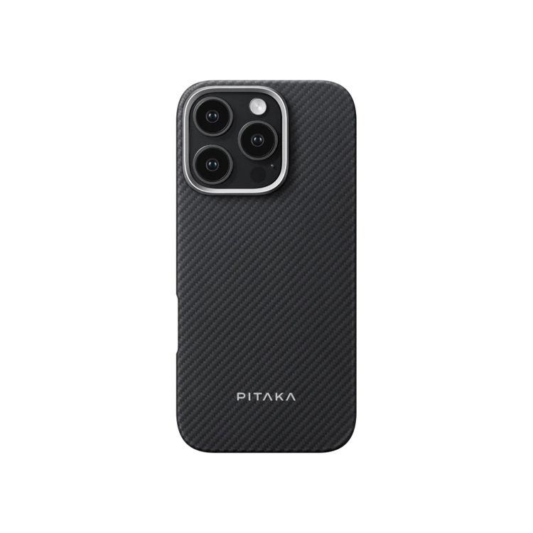 Picture of Pitaka Ultra-Slim Case for iPhone 16 Pro Max 600D Black/Grey (Twill)