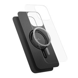 Picture of Pitaka Ultra-Slim Case for iPhone 16 Pro Max 600D Black/Grey (Twill)