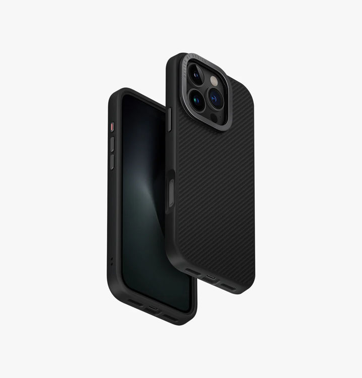 Picture of UNIQ HYBRID IPHONE 16 PRO (2024) 6.9 MAGCLICK CHARGING KEVA MAX WITH CAMERA STAND - CARBON (BLACK)