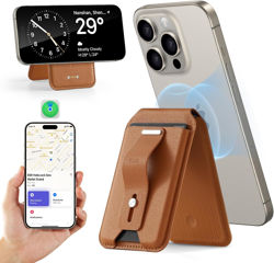 Picture of ESR Geo Wallet Stand (HaloLock) with Built-in Find My -  Brown