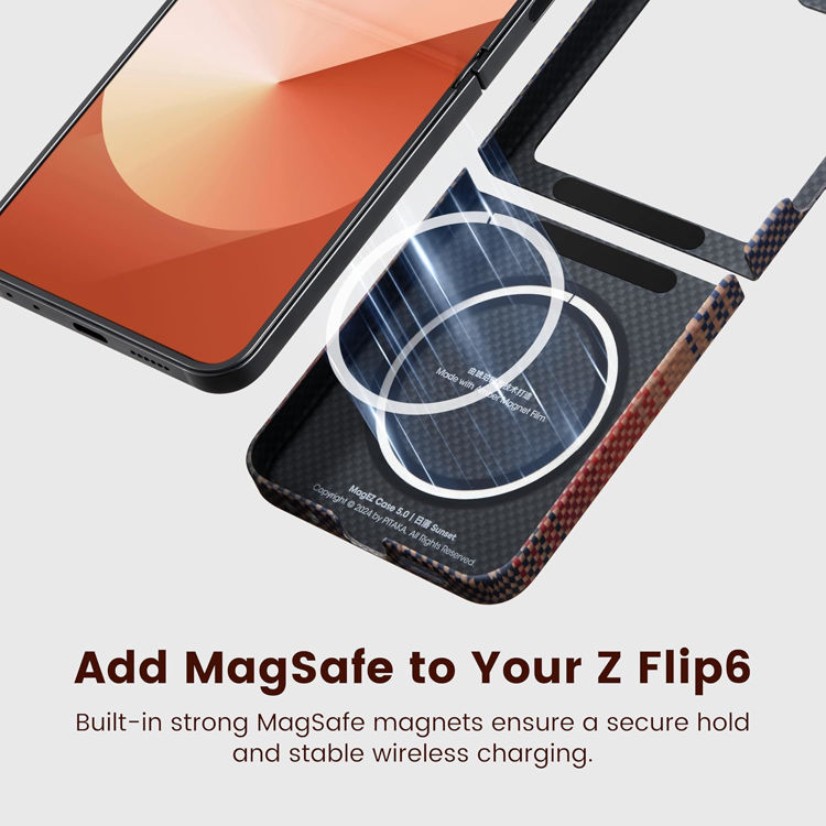 Picture of Pitaka MagEZ Case 5 for Galaxy Z Flip6 Sunset