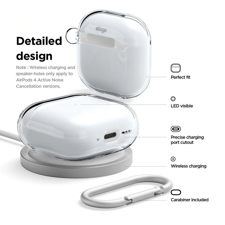 Picture of Elago AirPods 4 Clear Hang case - Transparent