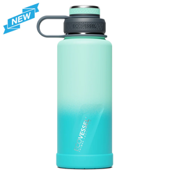 Picture of Ecovessel BOULDER - TriMax Insulated Water Bottle w- Strainer 32oz - 946ml MINTED PALM