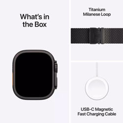 Picture of Apple Watch ultra 2 GPS+ Cellular 49mm Black Titanium with Black Titanium Milanese Loop