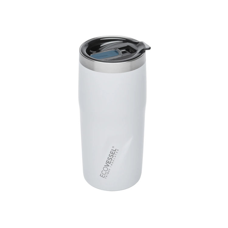 Picture of Ecovessel The Metro - 16 oz Tumbler with Sliding Lid 473ml White Pearl