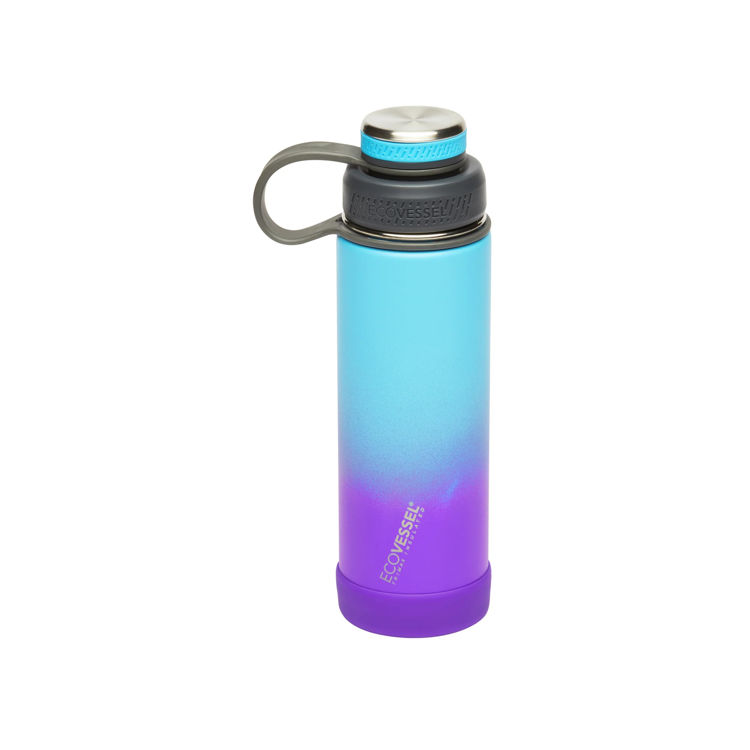 Picture of Ecovessel The Boulder - 20oz Bottle with Screw Top & Strainer 591ml Lavender Fields