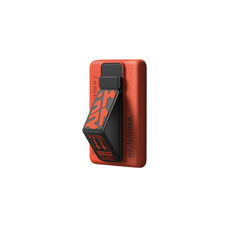 Picture of SKINARMA SPUNK magnetic Grip STAND Power Bank 5000 mAH – Orange Red