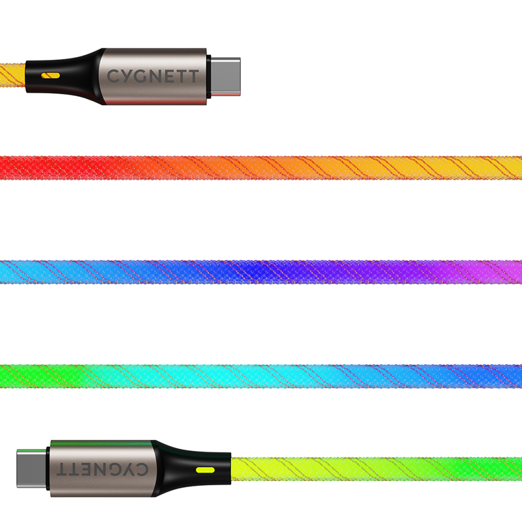 Picture of Cygnett Illuminate USB-C to USB-C Light Up Cable 1.2m