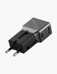 Picture of Energea Travelworld Adapter 25W 1C+1A Adapter (Gunmetal)