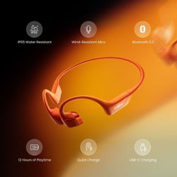 Picture of Shokz Open Run Pro 2 Bluetooth Wireless Headphones - Orange