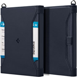 Picture of Spigen RFID Blocking Passport Holder & SIM Card Pin PU Leather - Blue