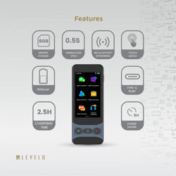 Picture of Levelo FluentLink Offline & Online Voice Translator - Grey