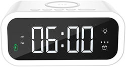 Picture of WiWU Wi-W015 15W Wireless Charger with Digital Alarm Clock - White