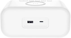 Picture of WiWU Wi-W015 15W Wireless Charger with Digital Alarm Clock - White