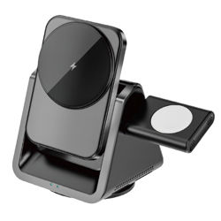 Picture of WiWU Wi-W018 Coolpad 3 in 1 Wireless Charger - Grey