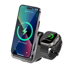 Picture of WiWU Wi-W018 Coolpad 3 in 1 Wireless Charger - Grey