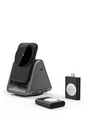 Picture of WiWU Wi-W018 Coolpad 3 in 1 Wireless Charger - Grey