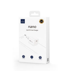 Picture of WiWU Nano Gan Fast Charger UK 33W PD+QC - White