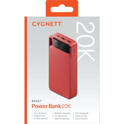 Picture of Cygnett Boost 4 20,000 mAh Powerbank Red